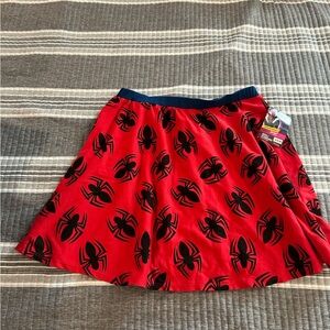 Marvel Red and Black Spider-Girl Skirt Womens Standard up to Size 8
